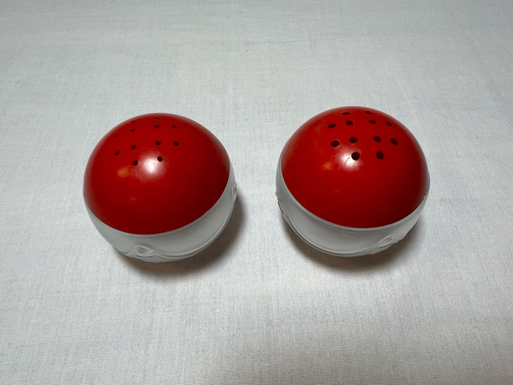 Midcentury Frosted Glass & Bakelite Salt/Pepper Set