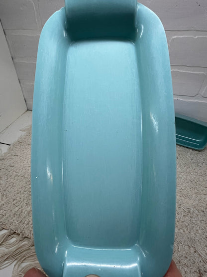 Light Blue vintage melmac butter dish