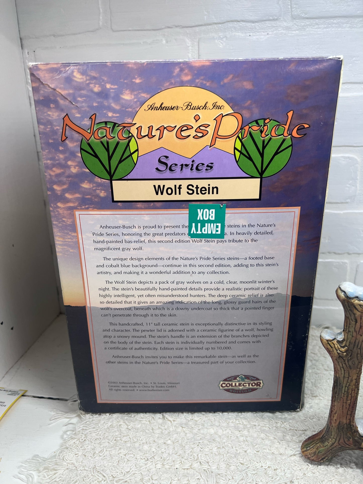 Anheuser-Busch 2003 Nature's Pride Wolf  Beer Stein