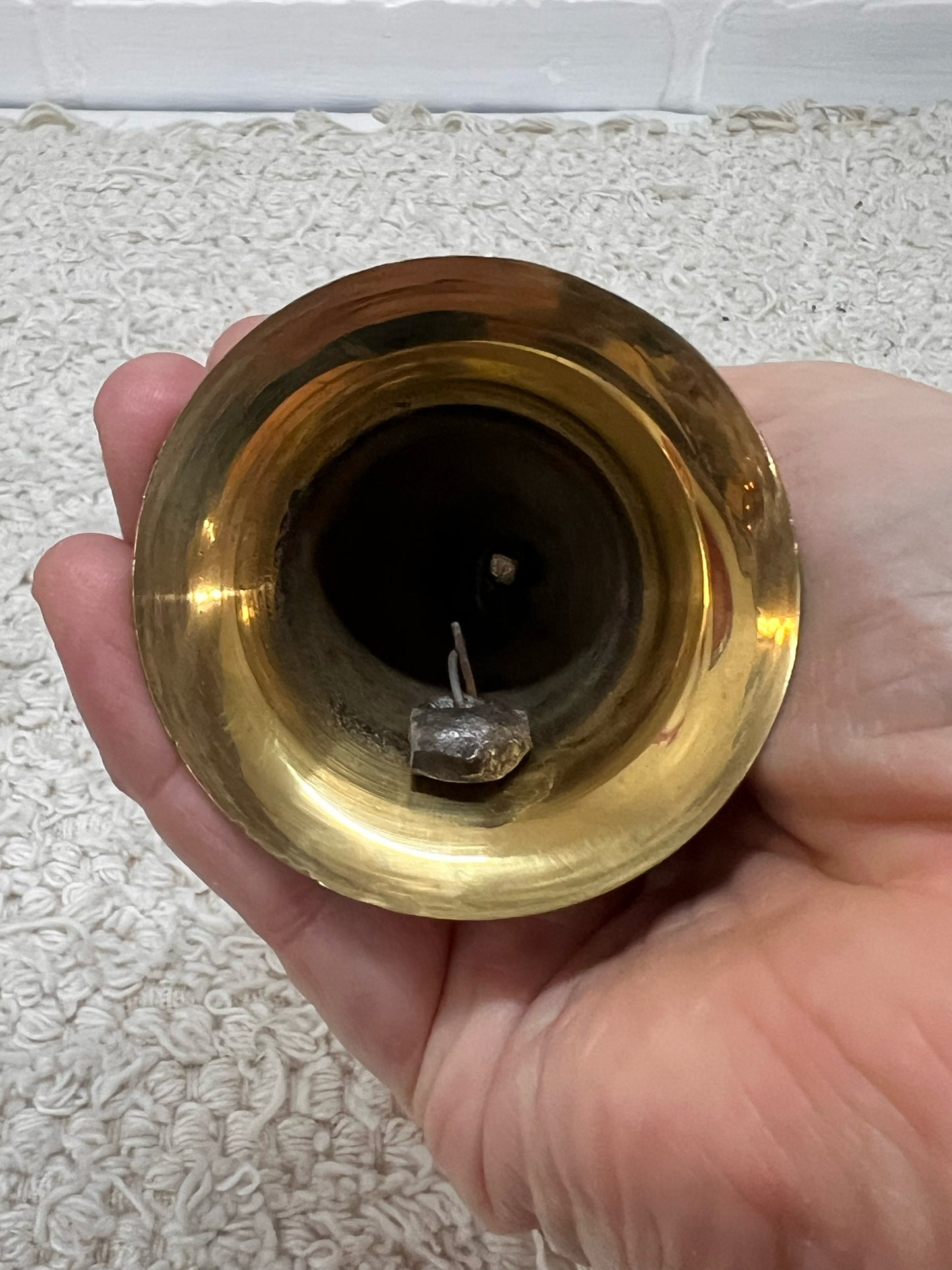 Vintage Brass Bell w/ Angel Handle