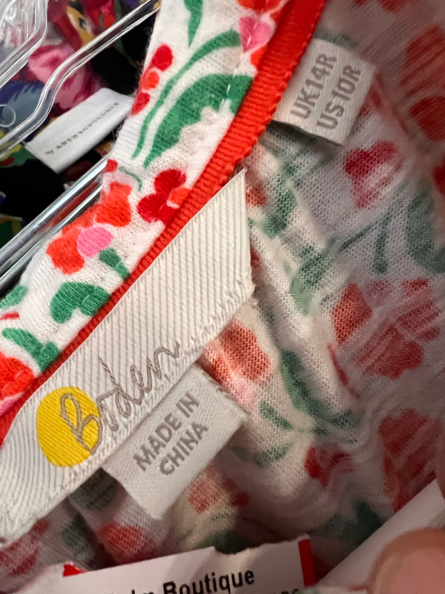 Size 10 Boden Cotton Knit Floral Blouse