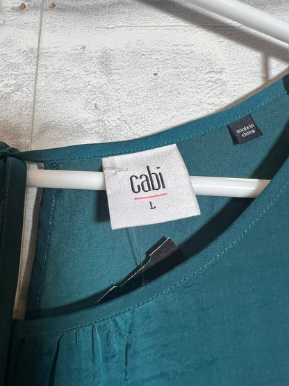 Size L CAbi Teal Blue Silky Tank Blouse