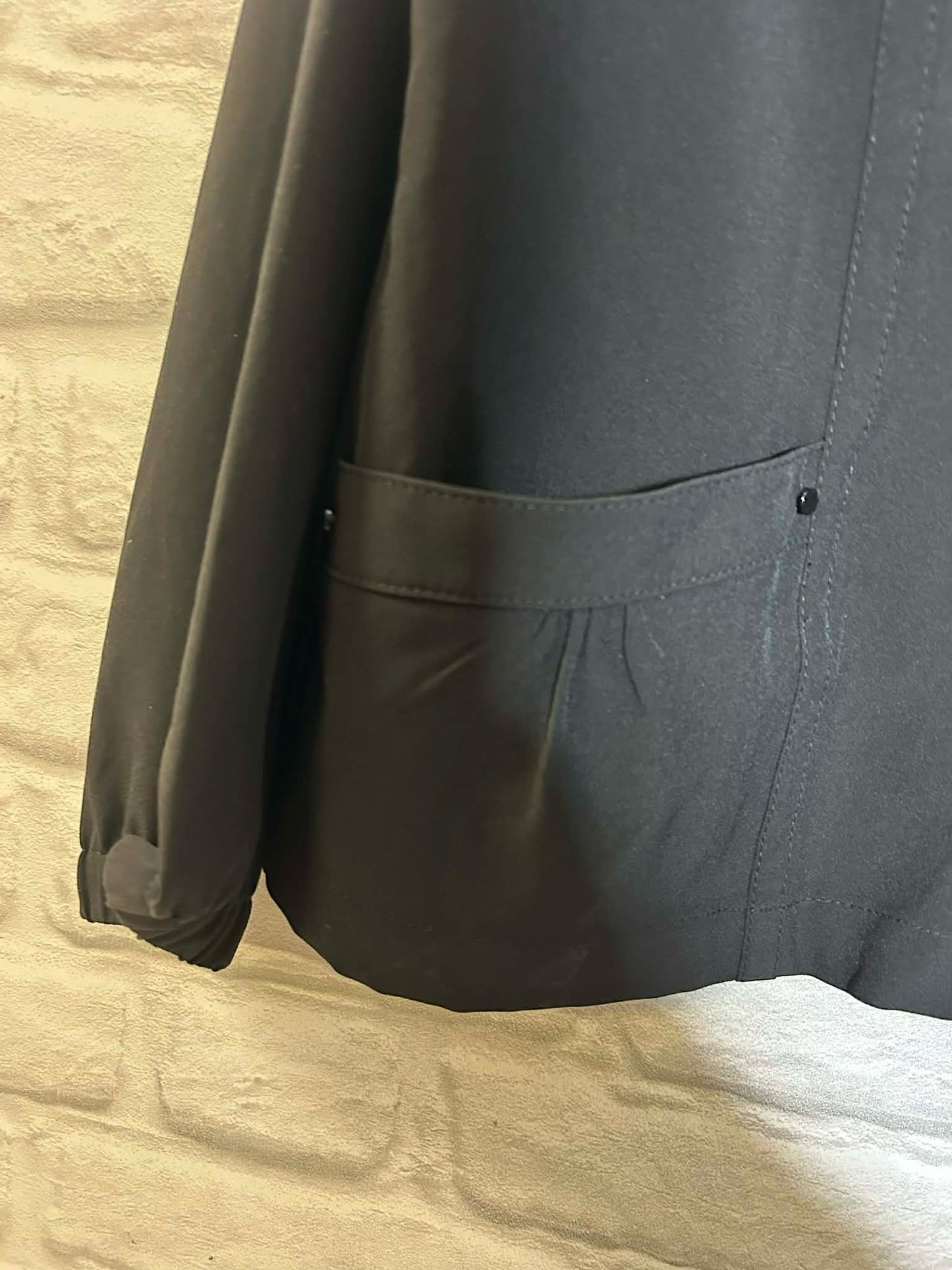 Size L Zenergy Golf by Chico's Black Zip Up Jacket