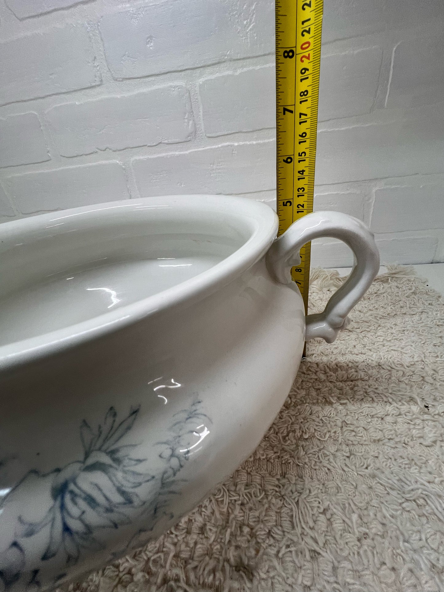 Antique chamber pot w/ blue floral design
