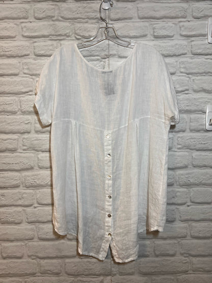 Size M Terzo Millennio 100% linen White Blouse