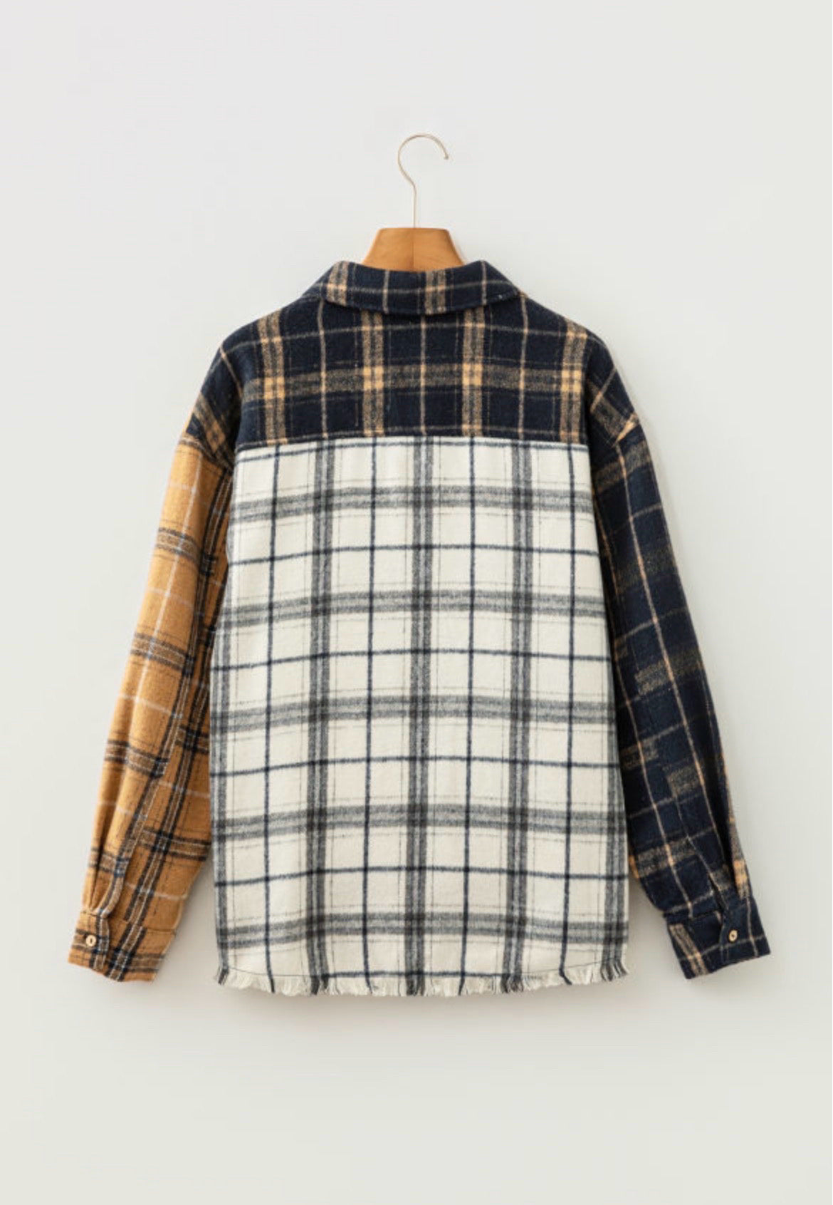 Multicolor Plaid Loose Fit Shacket