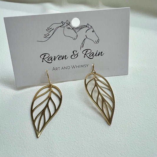 Raven & Rain Leaf Shape Earrings