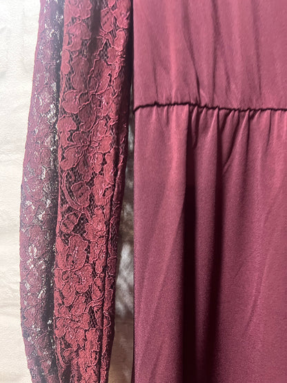 Size M Maurice's  NWT Maroon Lace Sleeve Dress