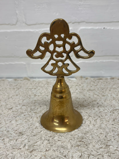 Vintage Brass Bell w/ Angel Handle