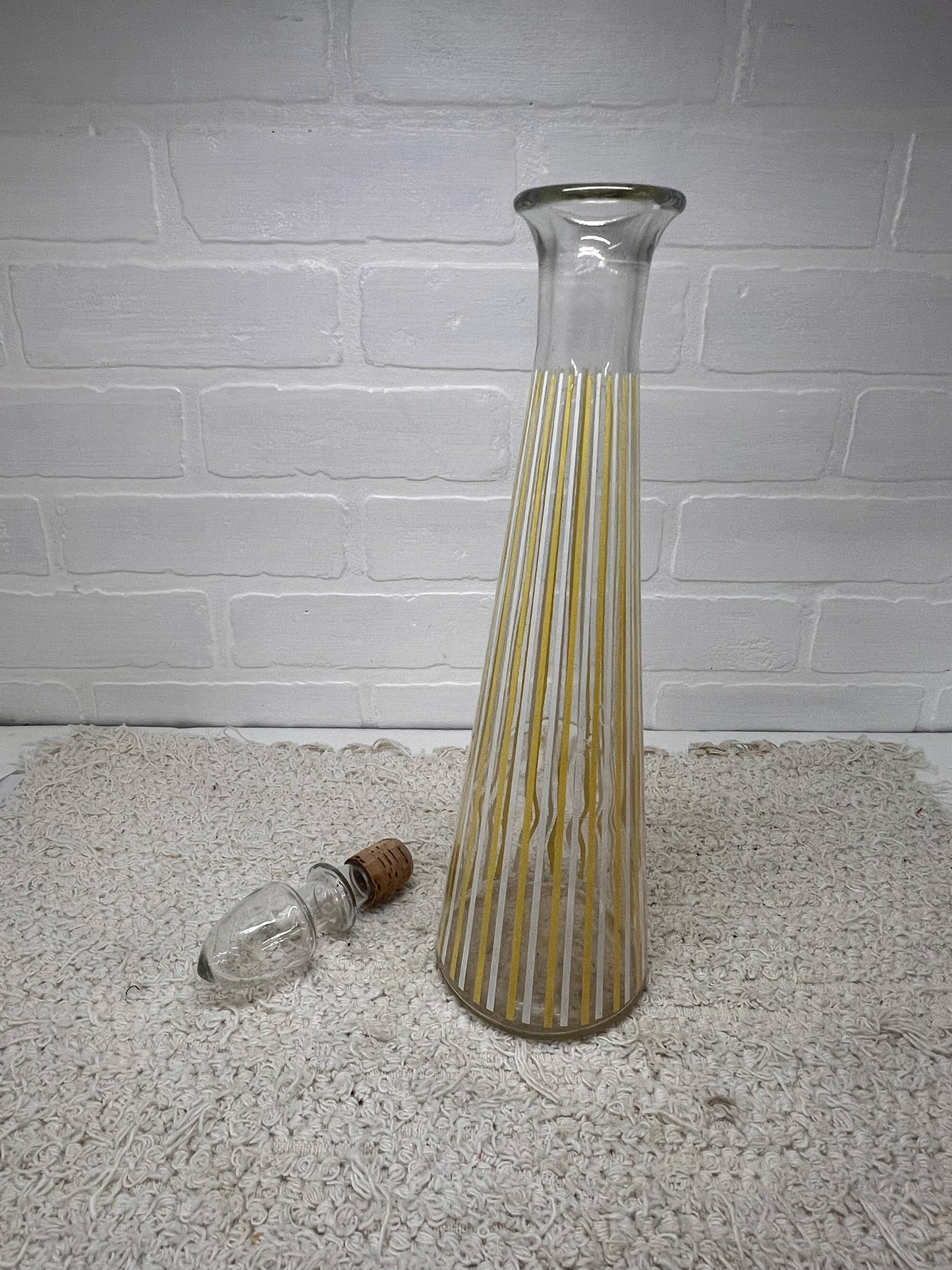 Old Kentucky Tavern MCM Striped Genie Bottle Decanter