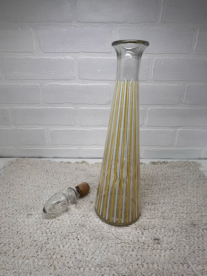 Old Kentucky Tavern MCM Striped Genie Bottle Decanter