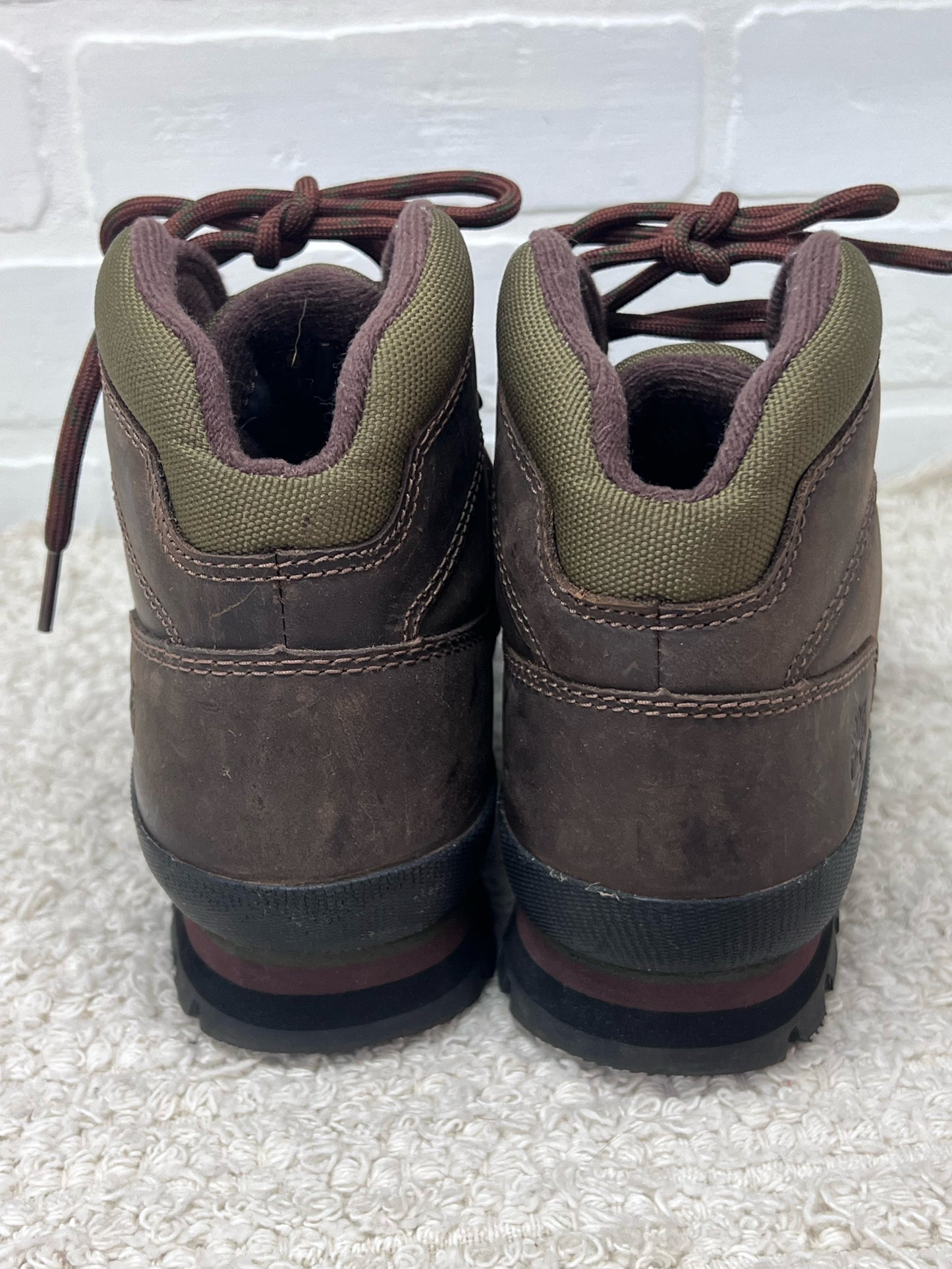 Shoe Size 8 Timberland Euro Hiker Brown Leather Boots