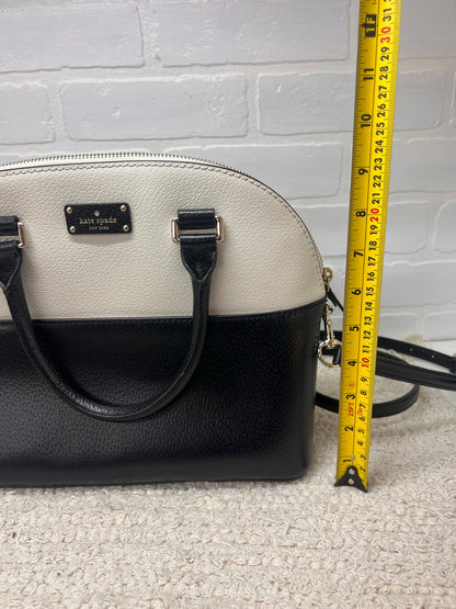 Kate Spade Carli Grove Street Satchel – Black & White Leather – Very Good Condition