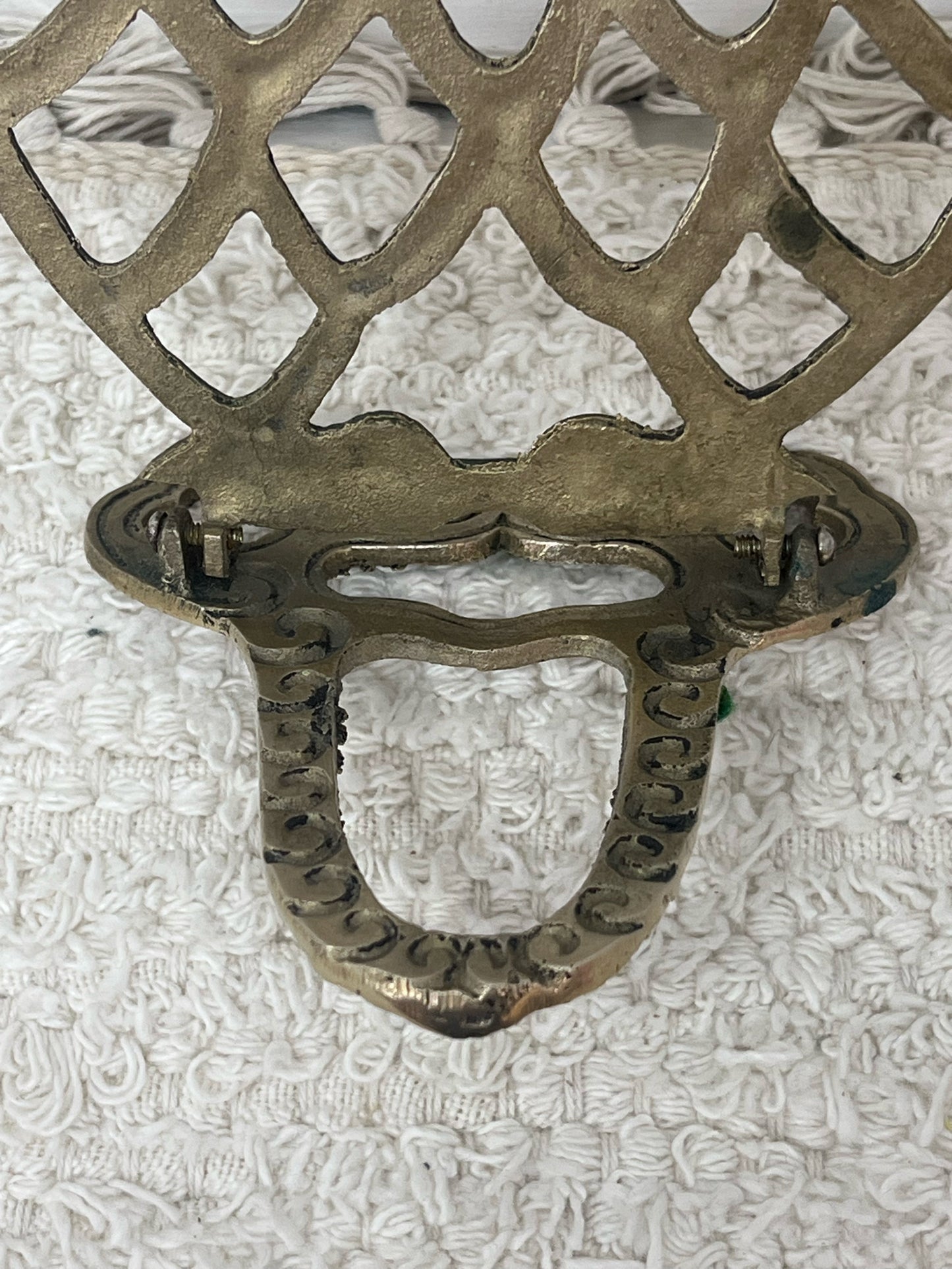 Vintage Brass Owl Folding Book End