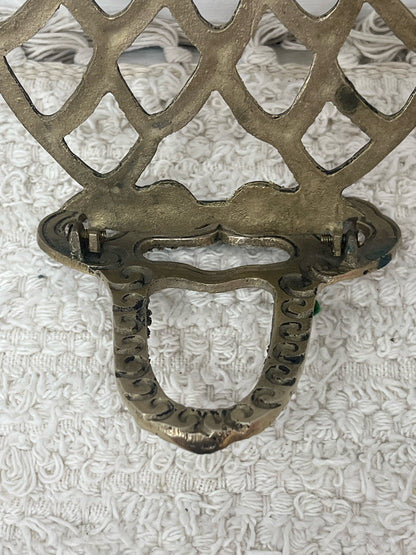 Vintage Brass Owl Folding Book End