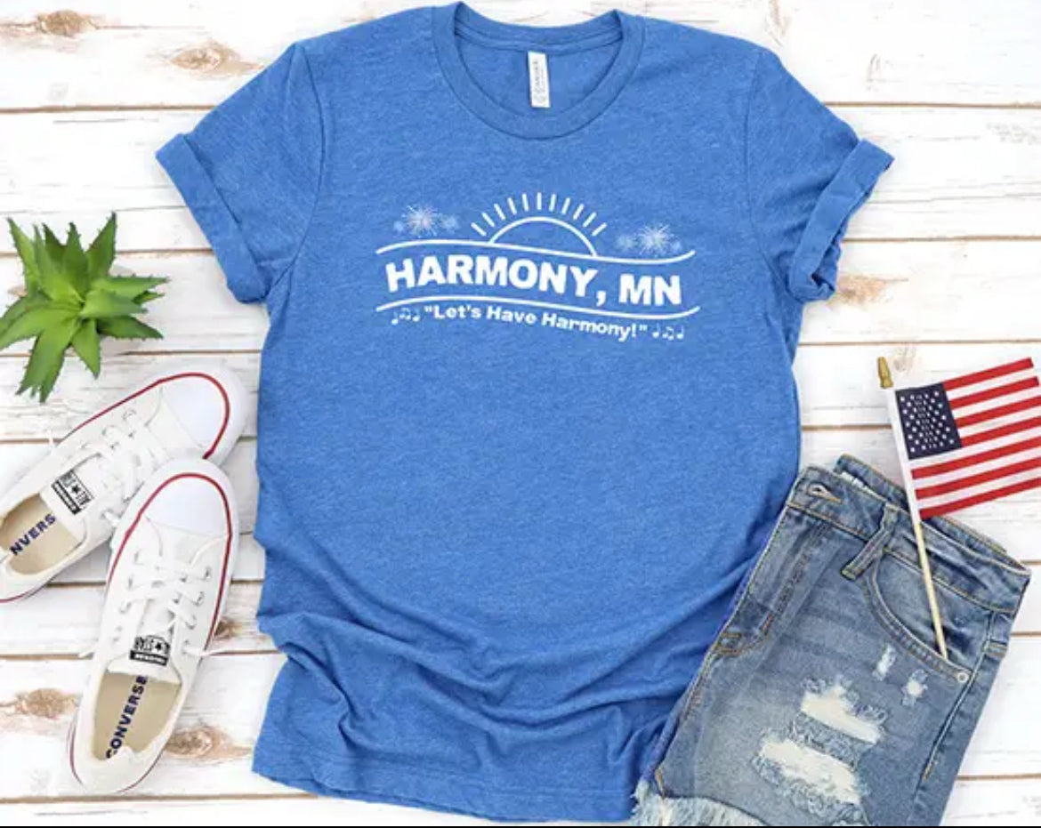 Let's Have Harmony Unisex T-Shirt red or blue