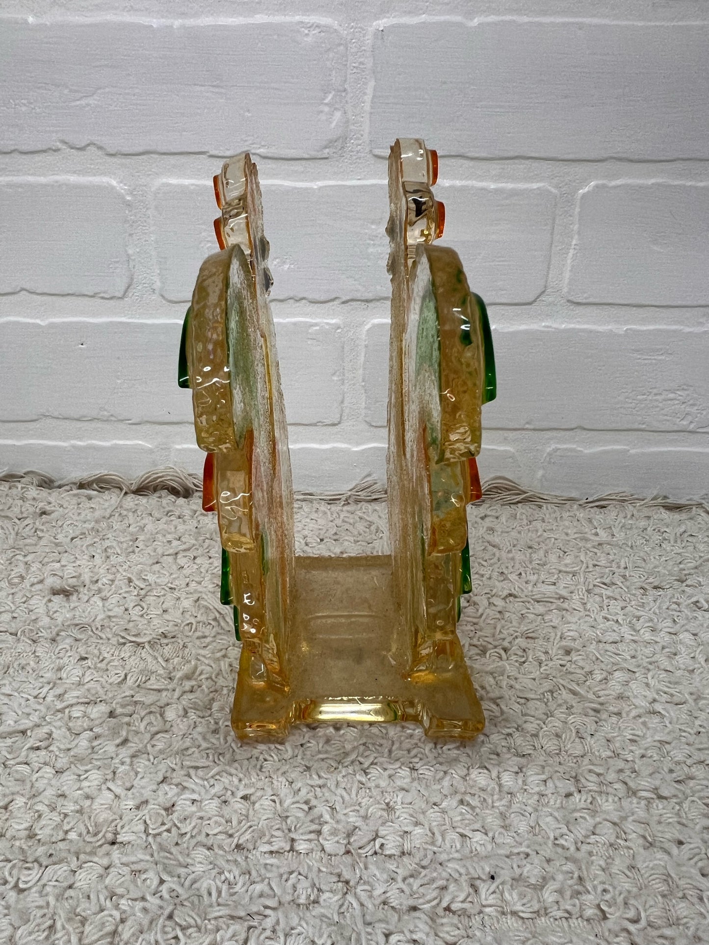 Chunky Lucite Rooster Napkin Holder - 1970's Appeal