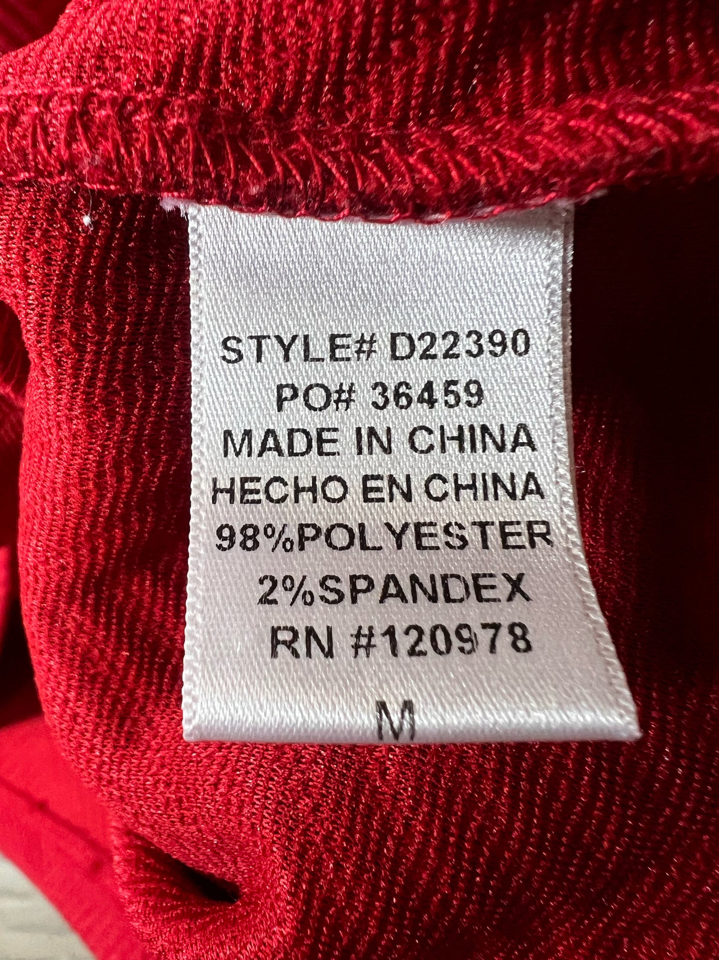 Size M Entro Red Textured Tunic