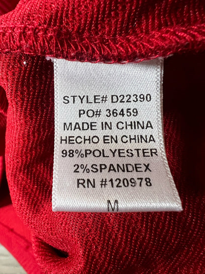 Size M Entro Red Textured Tunic