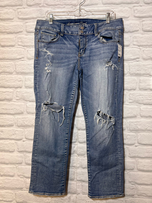 American Eagle Distressed Straight Leg Jeans