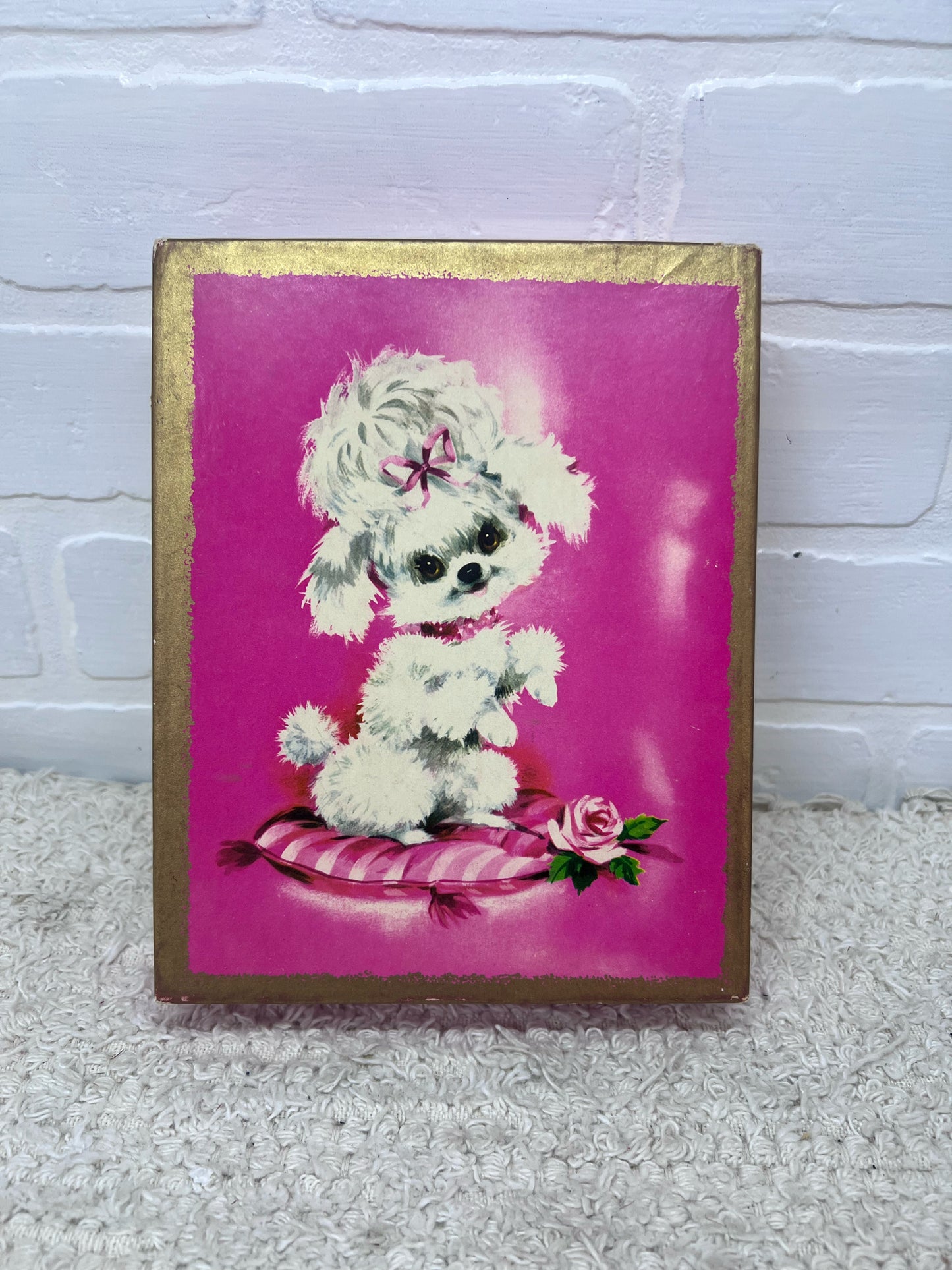 Vintage Box of 'Sparkling Pets' 1960's Greeting Cards
