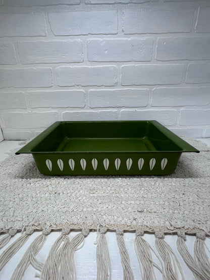 Catherine Holm Avocado Green & White Lasagna Pan