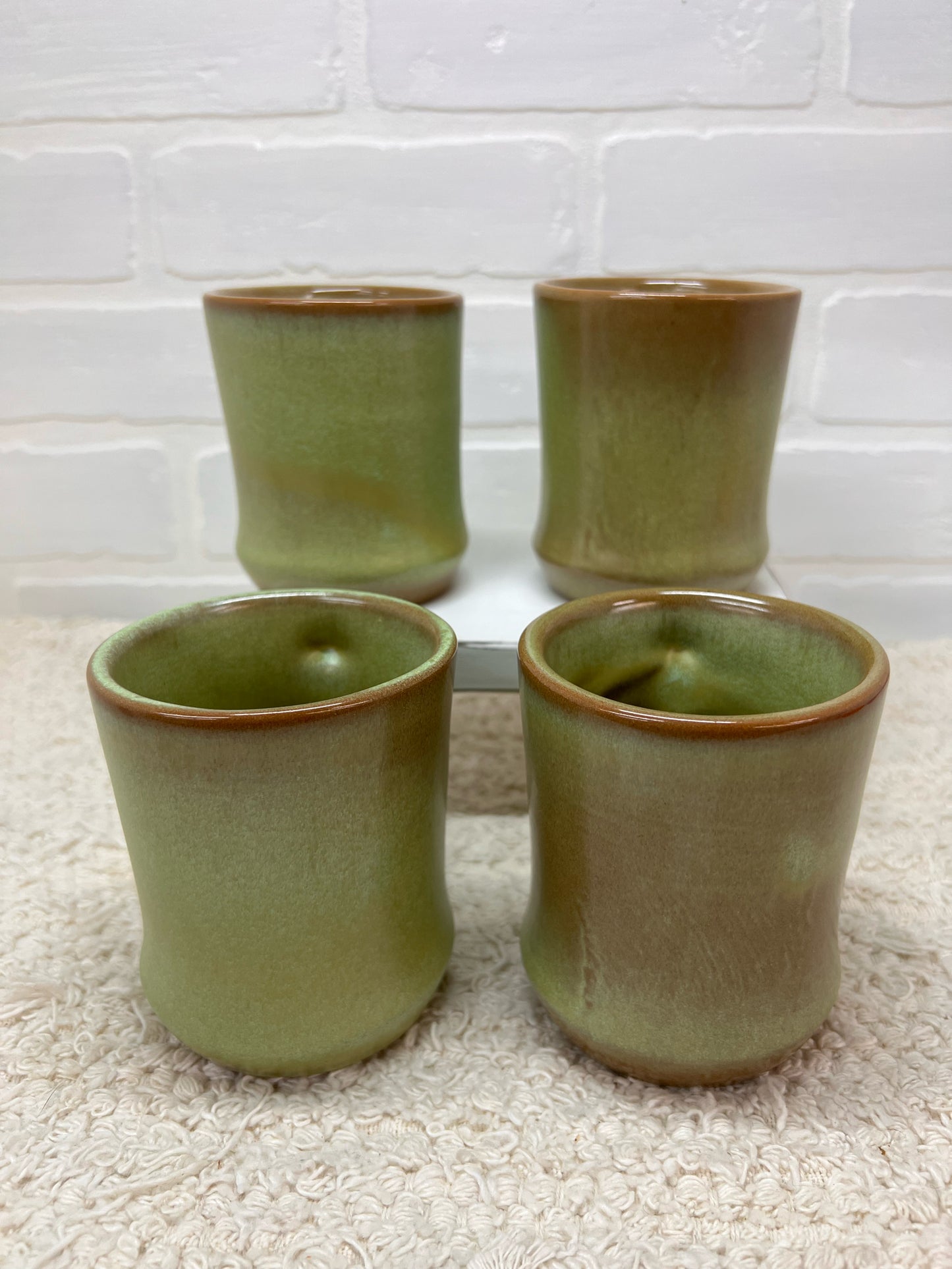 Frankoma Mug Set - Green Glaze C5 - New in Box