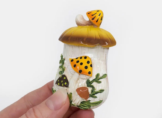 Merry Mushroom Inspired Resin Magnet - Handpainted 70's Nostalgia