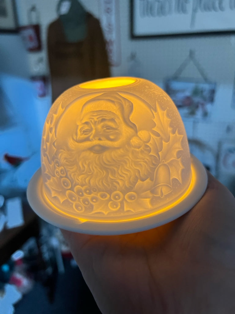 Sorelle porcelain Christmas Santa fairy lamp