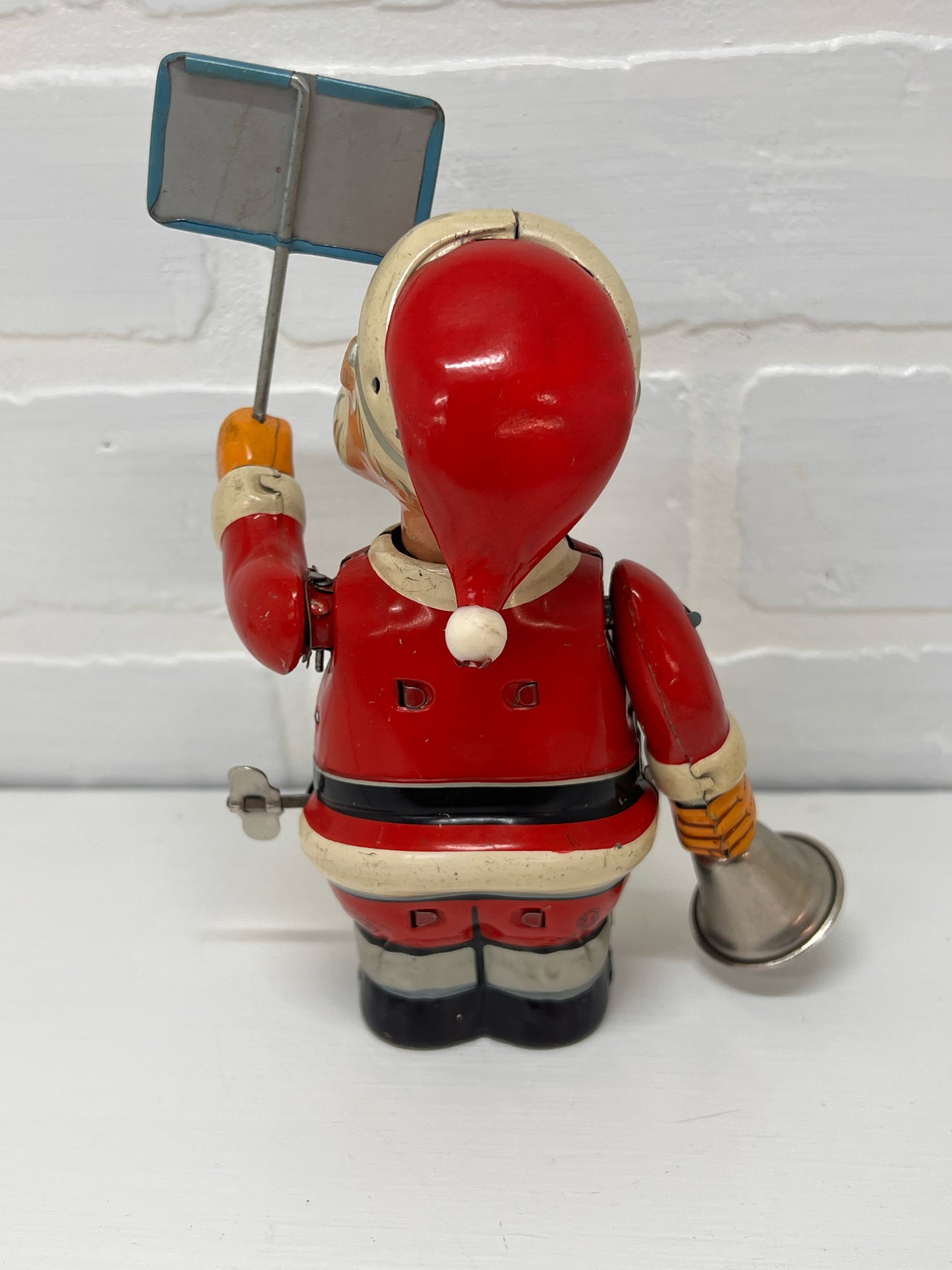 Vintage Wind-up 1950's Santa Tin Lithograph Toy