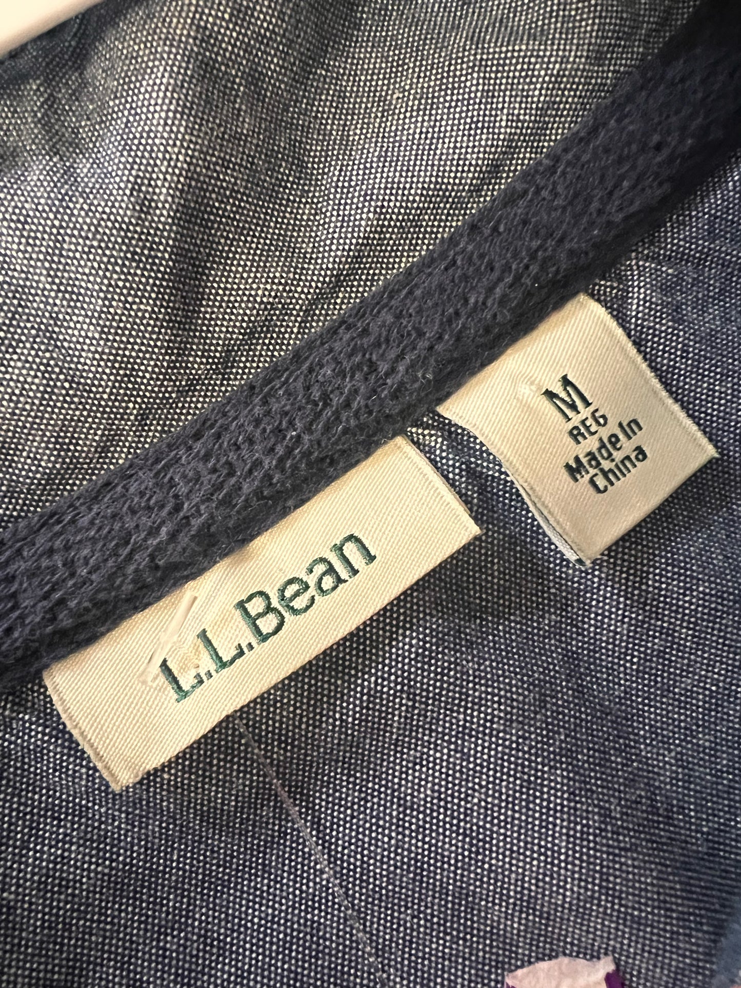 Size M LL Bean Cotton Hombre Stripe Pullover