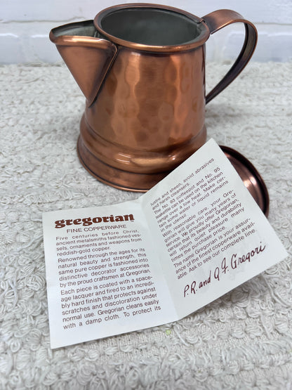 Gregorian Copper Teapot 4" Tall