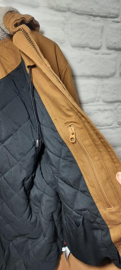 Size M Duluth Trading Co. Firehose Fabric Tan Jacket