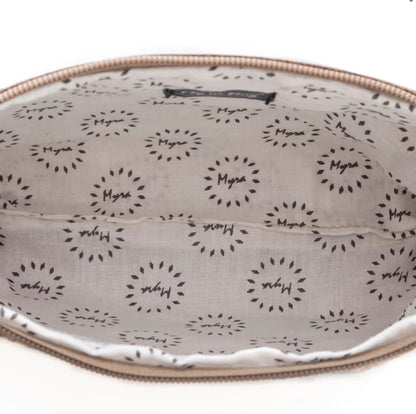 Myra Bag San Ysidro Falls Small & Crossbody Bag – Floral Canvas & Leather Wristlet Purse with Adjustable Strap and Zipper Pocket, 10.5"x6", Women’s Boho Bag