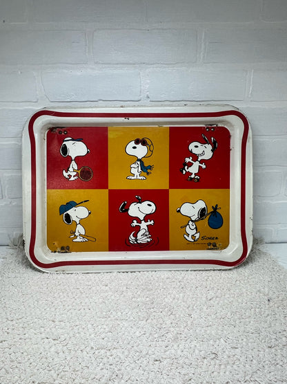 1950's Snoopy metal TV tray