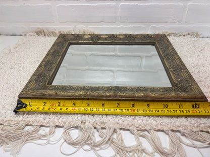 Vintage Ornate Framed Beveled Mirror