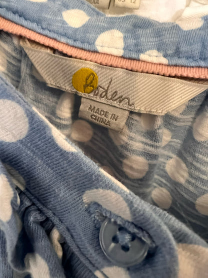Size 10 Boden Cotton Knit Polka Dot Blouse