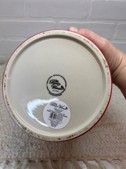 Pioneer Woman Red Floral Utensil Crock