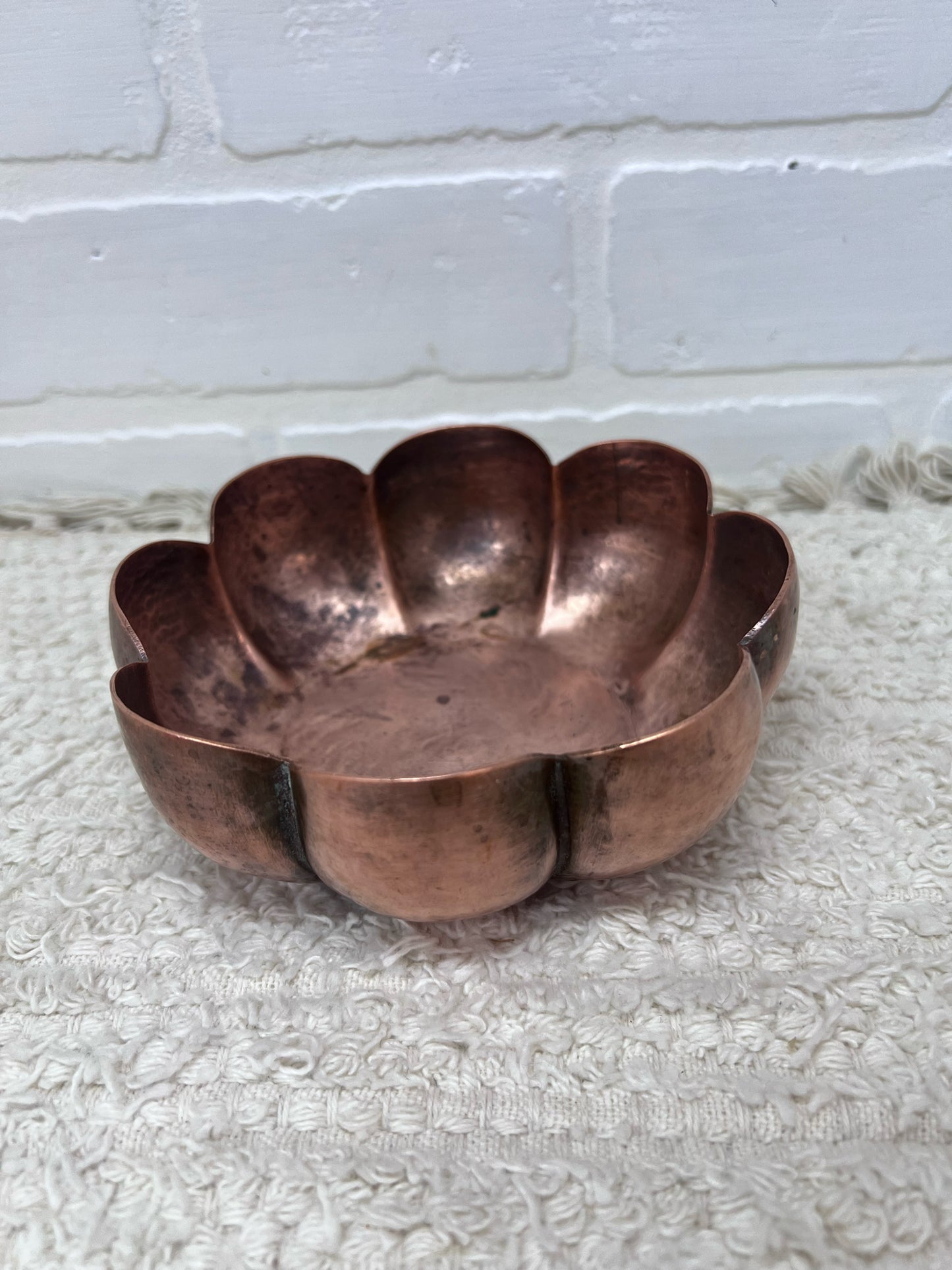 Vintage Mid-Century Hand Hammered Copper Bowl - Mexio