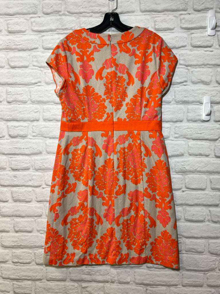 Size 12 Boden orange floral cotton dress