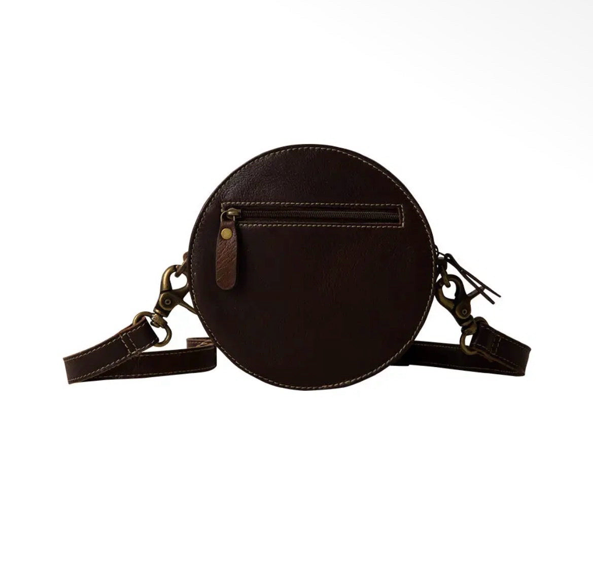Myra Bag Magnolia Lane Hand-Tooled Round Bag
