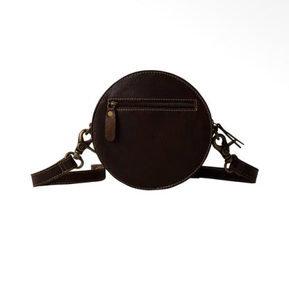 Myra Bag Magnolia Lane Hand-Tooled Round Bag