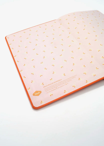 Daisy Chain Embroidered Journal - Hard Cover Notebook