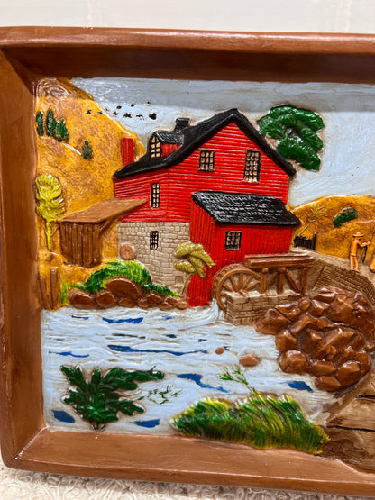 Holland Mold Ceramic Diorama Grist Mill