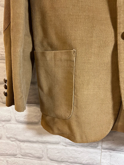 Farah Brand Men's Corduroy Blazer w/ Suede Elbow Patches Circa 1980s