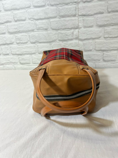 Vintage red plaid Thermos bag