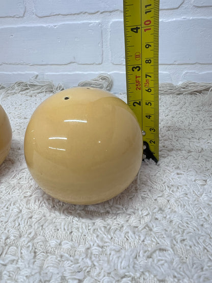Yellow Ball Salt & Pepper Shaker Set (2) Stamped Japan