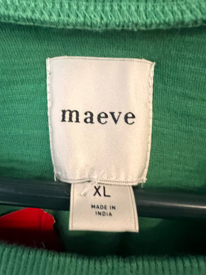 Size XL Maeve Green Cotton Blouse