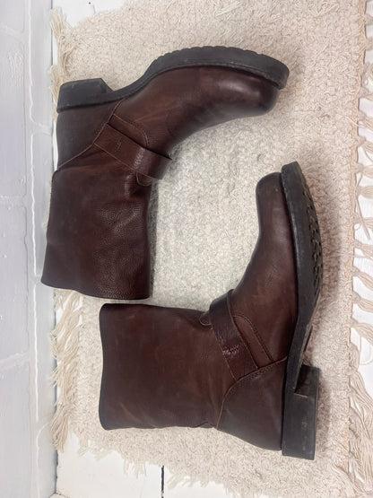 Frye Veronica Brown Leather Boots - US Size 9 Womens
