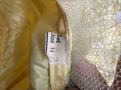 Vintage Yellow Tulle & Lace 1950's Formal/Prom/Party Dress
